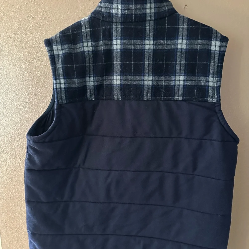 Banana Republic Plaid Down Vest - Blue / Gray - EUC - Picture 2 of 2